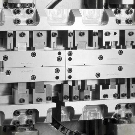 Detailansicht von Metallbearbeitungsmaschinenkomponenten